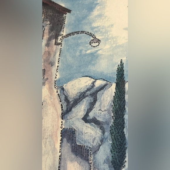 Original Jewish Watercolor Pen/Ink Lining and Writing painting. Signed by artist - Picture 9 of 14